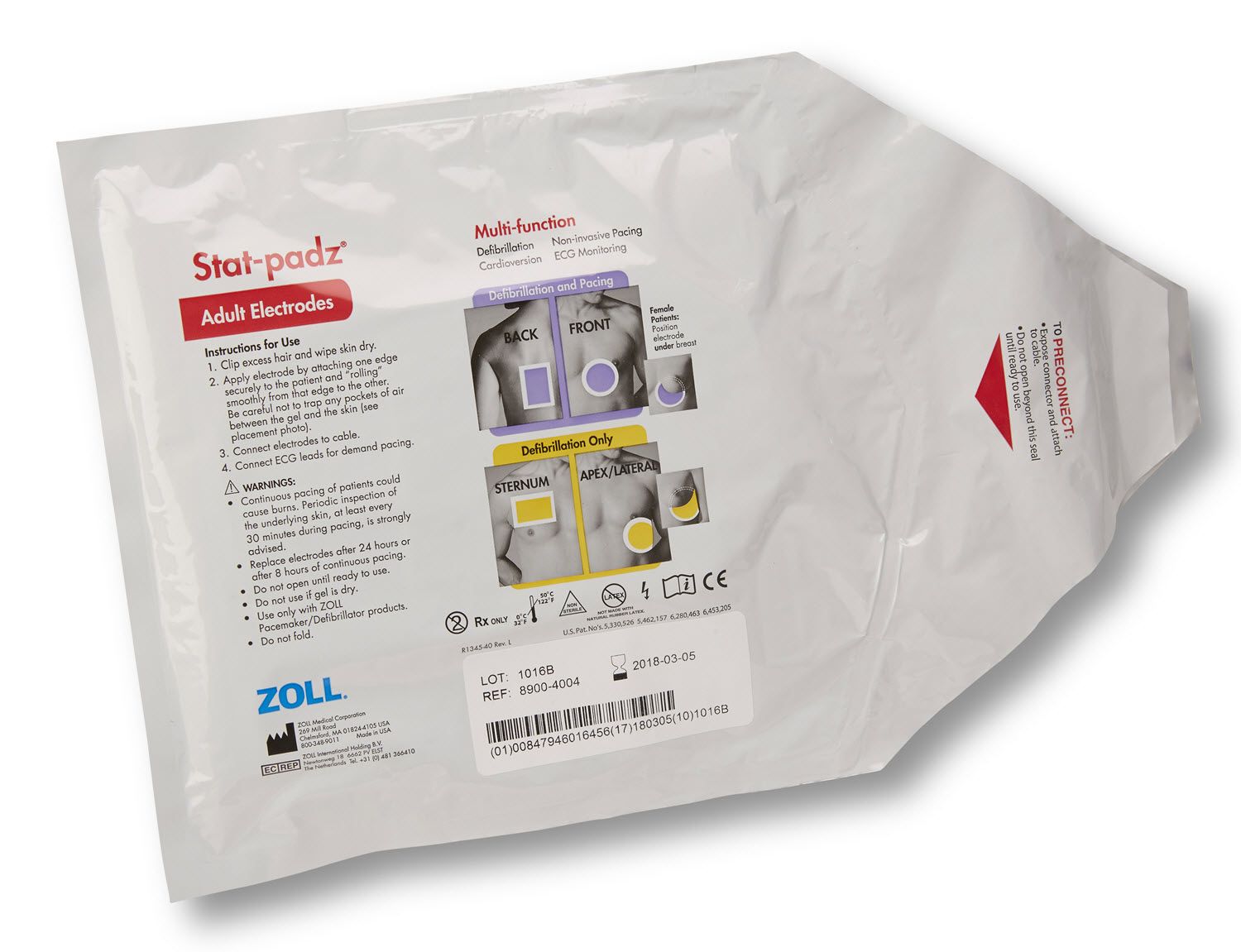 8900-4003 Stat-Padz Multi-function Electrodes for M Series