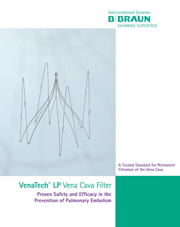 Bbraun VenaTech LP Vena Cava Filter Catalog